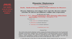 Desktop Screenshot of disasterdiplomacy.org